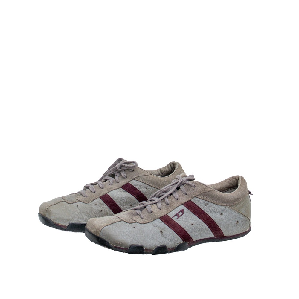 Vintage Diesel Y2K Men's Leather Sneakers Beige Burgundy US 10 UK 9 EU 43